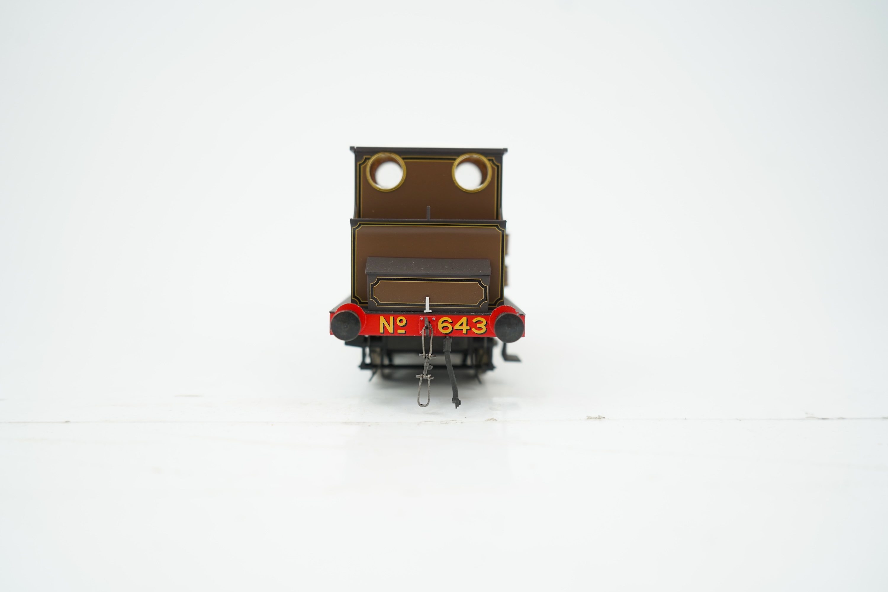 An 0 gauge Dapol model of LB&SCR Class A1, 643, 0-6-0T ‘terrier’ locomotive, powered for two rail operation, with original box and maintenance sheet.